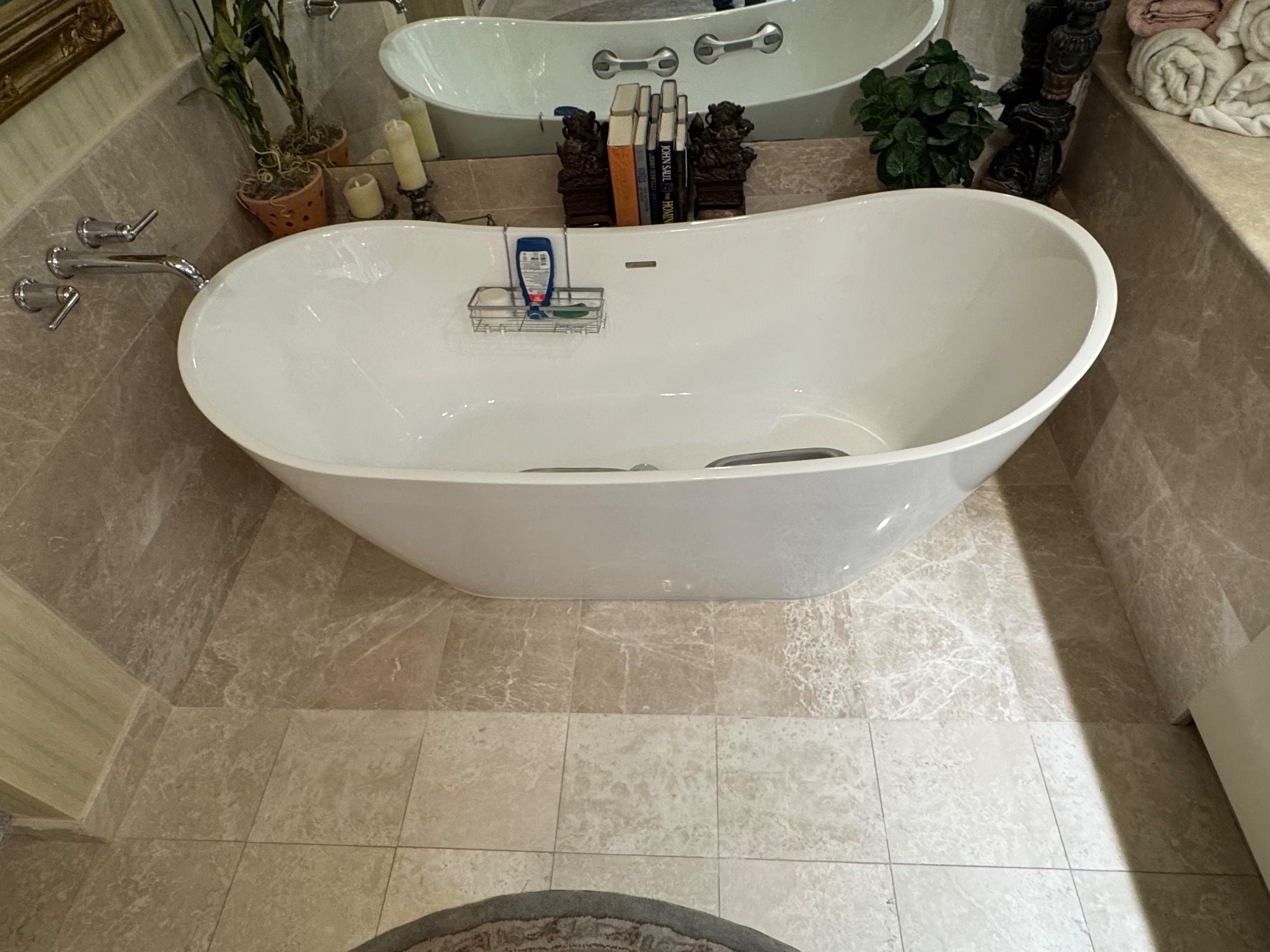 Finished renovated bathtub