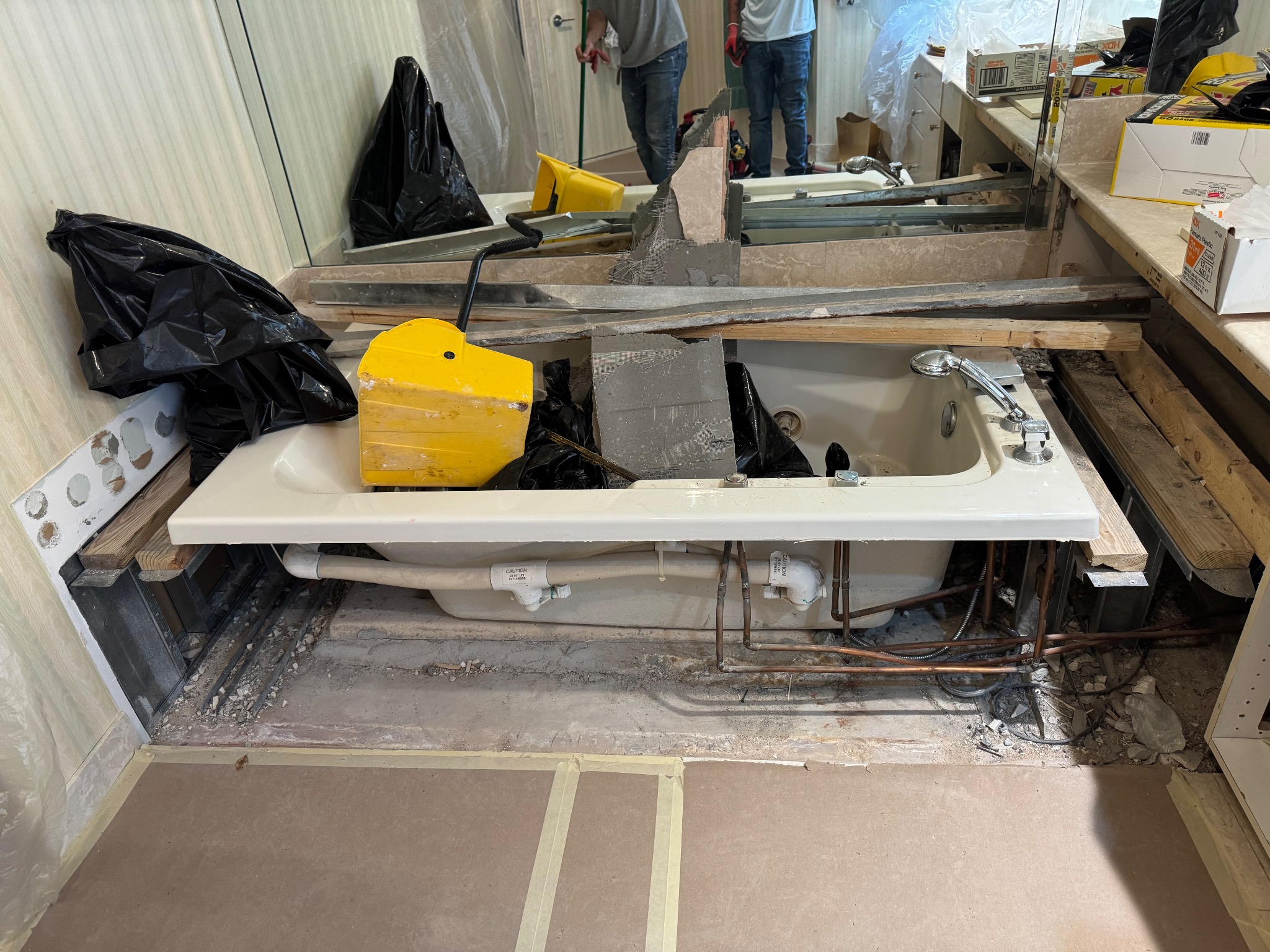 Bathroom renovation in progress